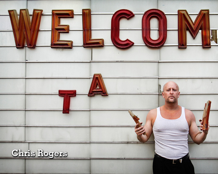 Chris Rogers Welcome sign