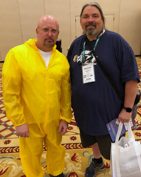Chris Rogers as Walter White impersonator with attendee