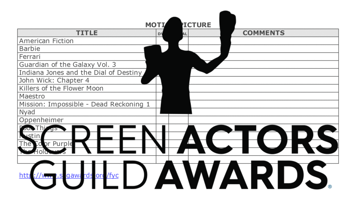 2024 SAG Awards FYC Screener Grid